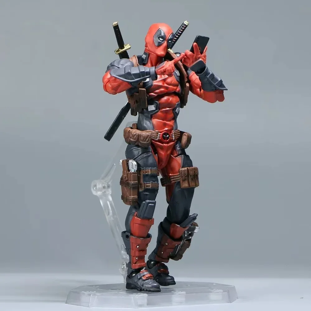 

New 2.0 Marvel 15cm X-MAN DeadPool AMAZING YAMAGUCHI BJD Joints Moveable Action Figure Model Toys