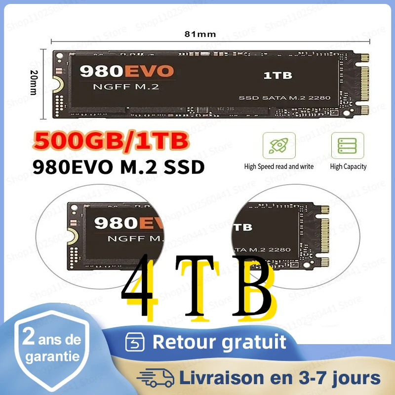 

Original SSD M2 NGFF 500GB 980 EVO Plus 500GB Internal Solid State Drive 1TB hdd Hard Disk M.2 2TB for laptop Computer sata hd