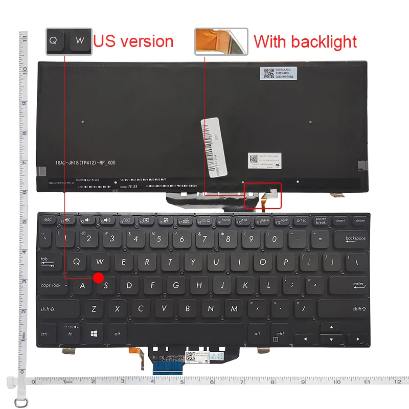 

US/RU/SP новая клавиатура для ноутбука ASUS vivobook flip 14 TP412 TP412FA TP412F TP412UR с подсветкой