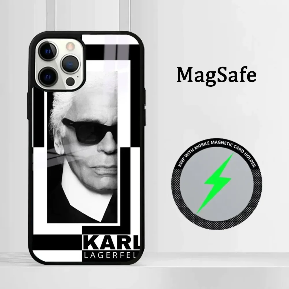 K-Karl-L L-Lagerfelds-S чехол для телефона IPhone 16 15 14 13 12 11 Pro Max Plus Mini Magsafe Mirror беспроводной
