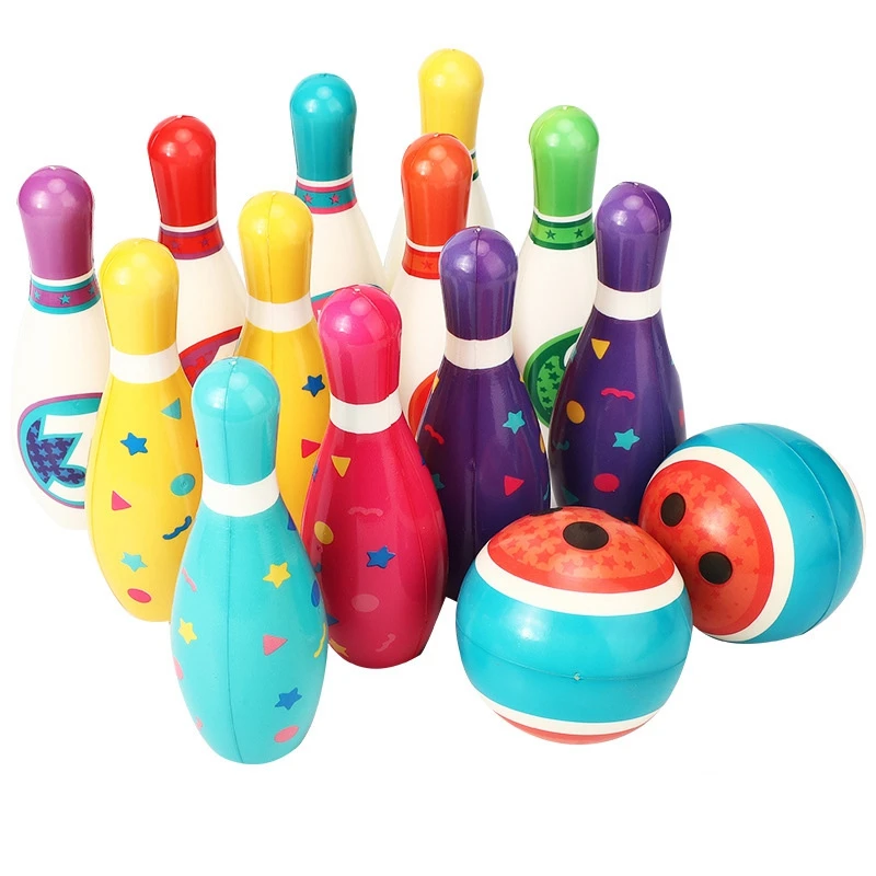6 контактов 2 шара детский спортивный набор игрушек для боулинга красочный шар