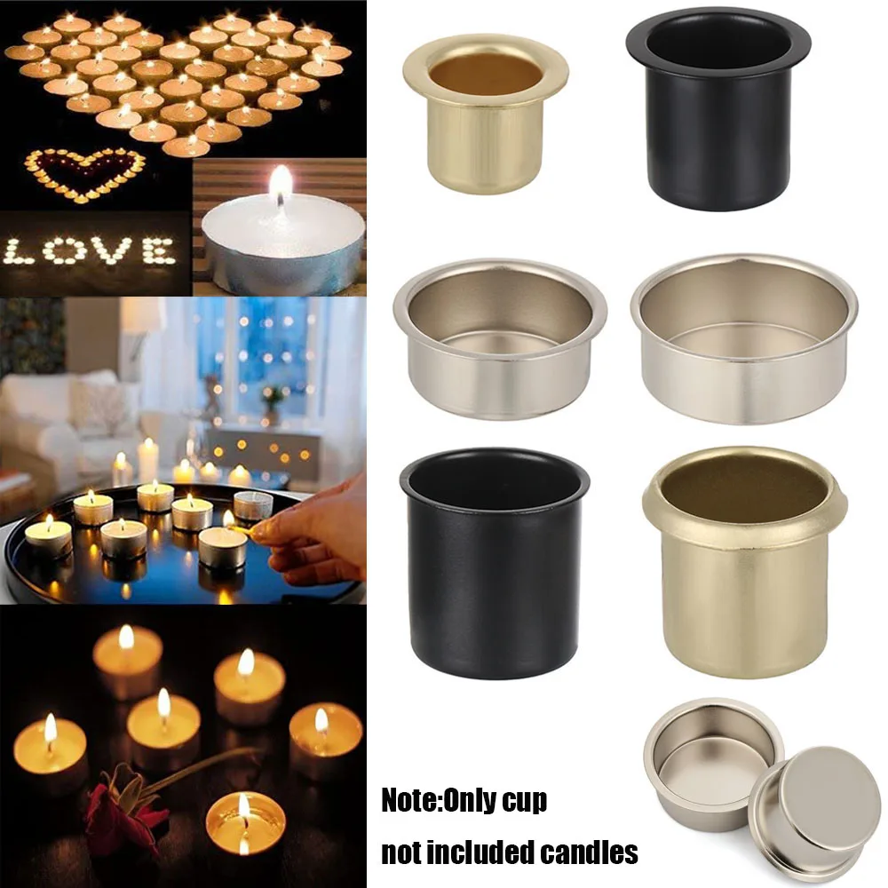 Weddings Valentine's Day Ornament Party Supplies Metal Tapered Wax Making Candle Cups Candle Craft