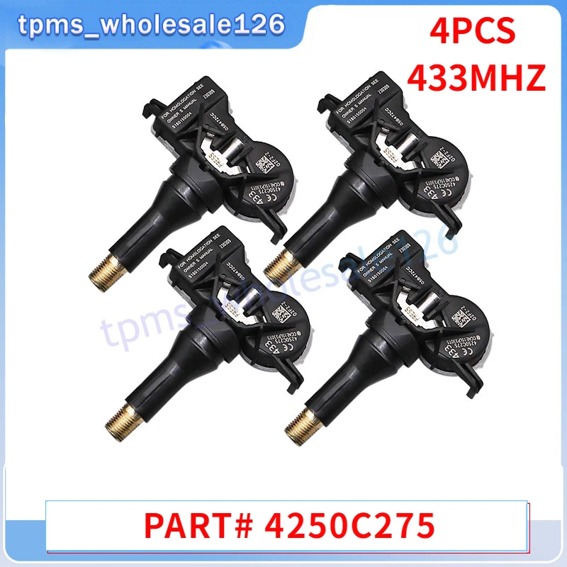 Фото Датчик контроля давления в шинах 4250C275 TPMS 4 шт. для 2017 2018 2019 2020 Mitsubishi Eclipse Cross Attrage Mirage Pajero 433 МГц №1