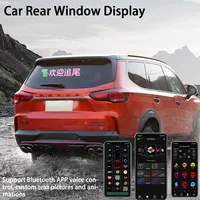 LED Display On Car Rear Window Support Bluetooth APP And Voice Control LED Emoticon Screen Led Car Message Scrolling Display