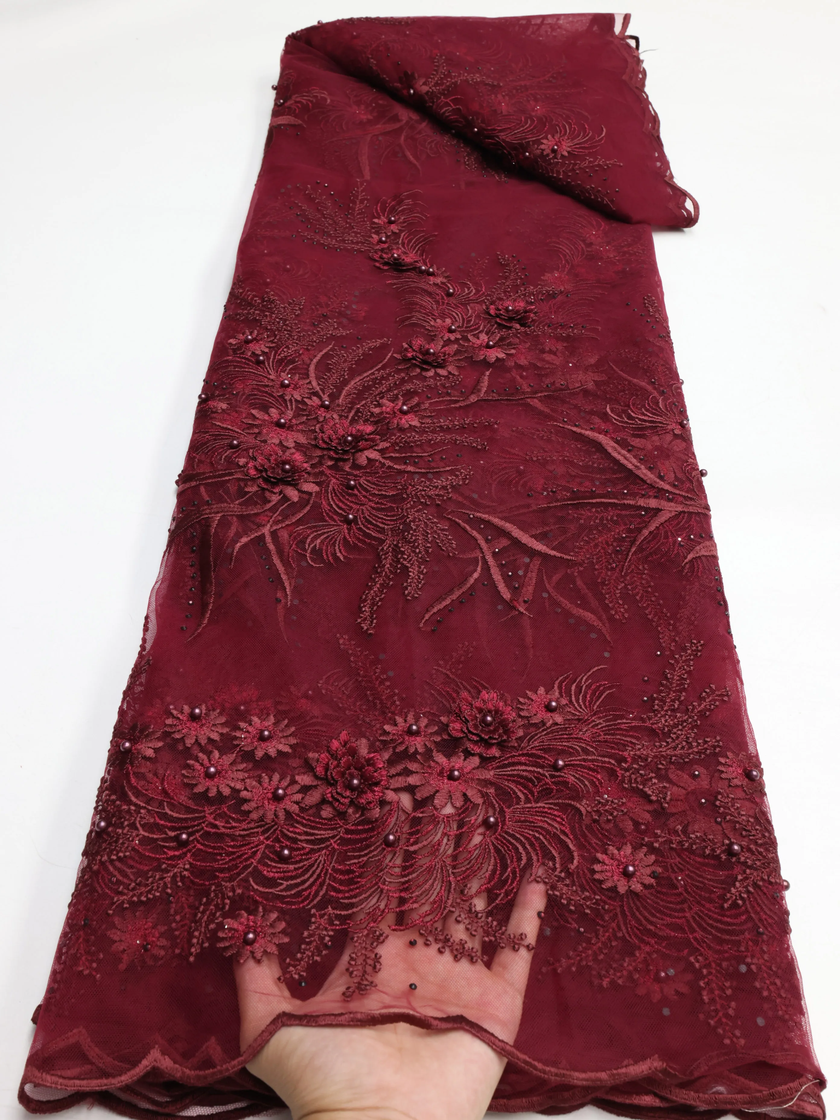 Роскошное Вечернее Платье Миди С Французским Тюлем И Кружевной Вышивкой Новый