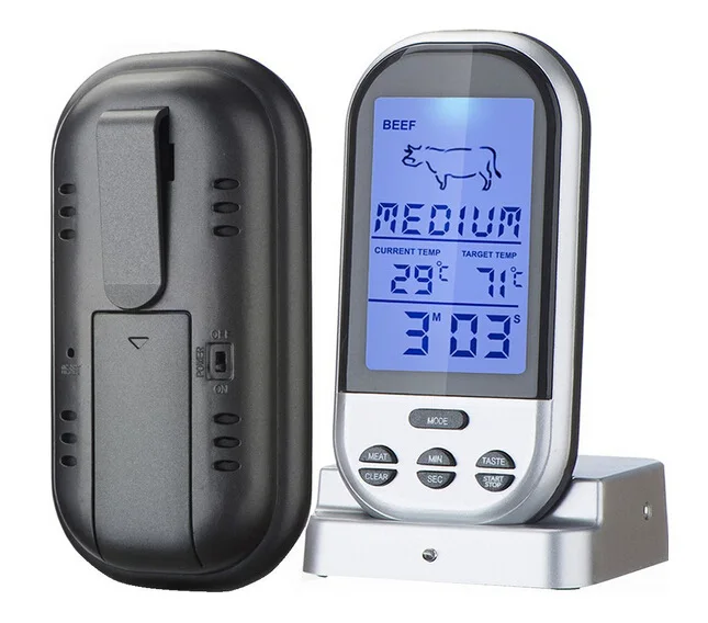 

Беспроводной термометр для барбекю, электронный термометр, Кухонный Термометр для еды, водонепроницаемый зонд