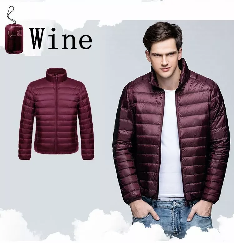 New2022 Men Puffer Jacket  Ultra Light Down Jacket Men Windbreaker Feather Jacket Man Lightweight Portable Warm Coat