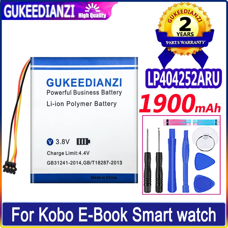 

LP404252ARU 1900MAH For Kobo E-Book Smart Watch,GPS,mp3,mp4,Cell Phone,speaker High Quality Battery Li-polym Bateria +Tools