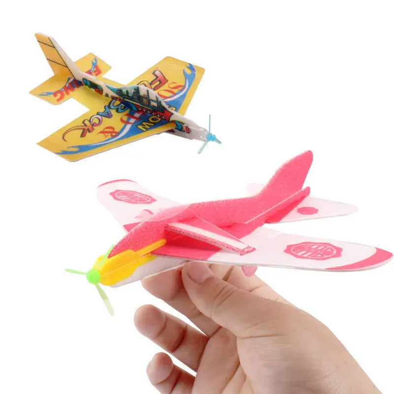 

DIY 10Pcs Hand Throw Aircraft Flying Glider Toy Planes Airplane Made Of Foam Plast Party Bag Fillers Children Kids Toys Game