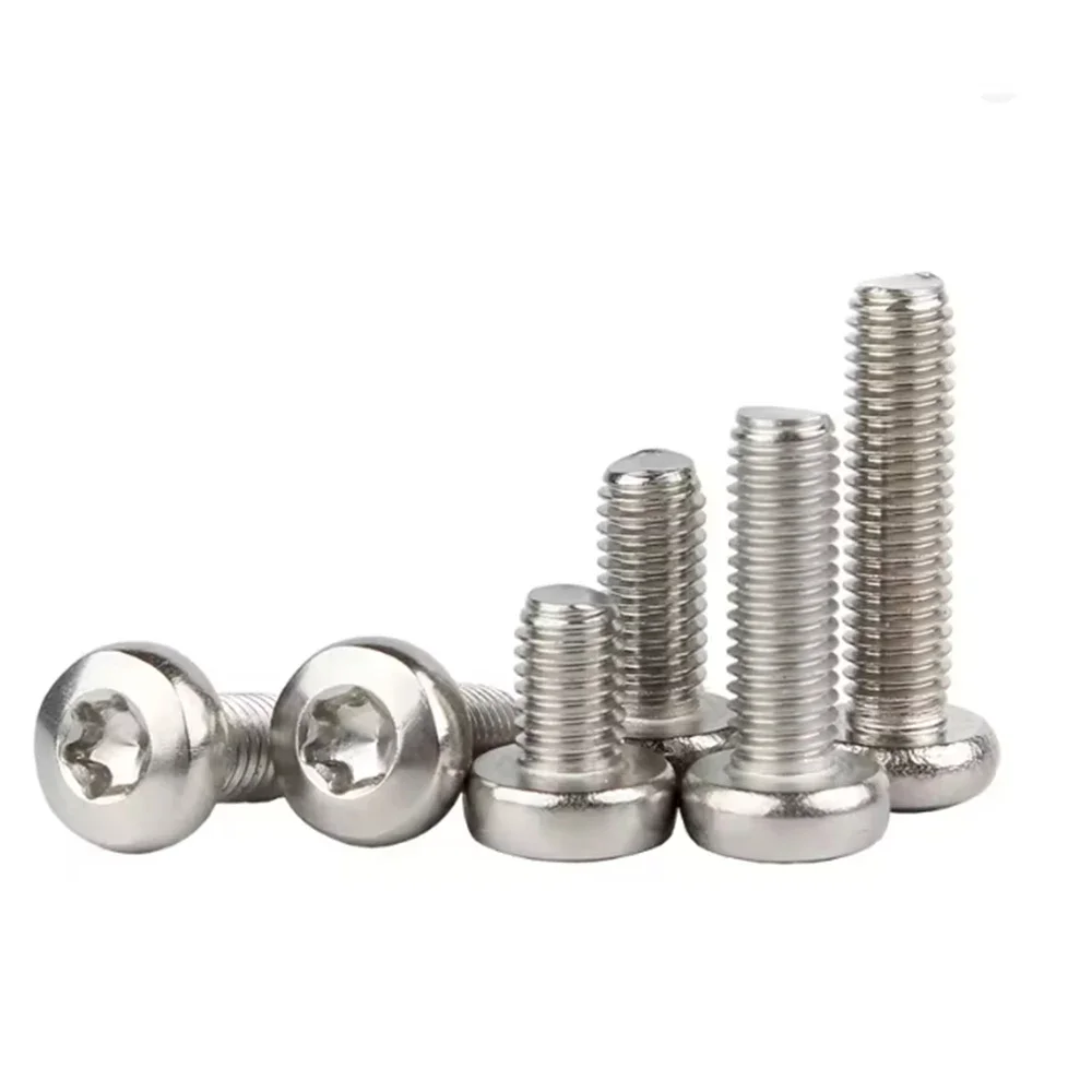 Фото 100 шт. винтов с круглой головкой Torx из нержавеющей стали 304, M1.4, M1.6, M2, M2.5, M3, шестигранные машинные винты, длина 3/4/5/6/8/10/12/14-30 мм №4
