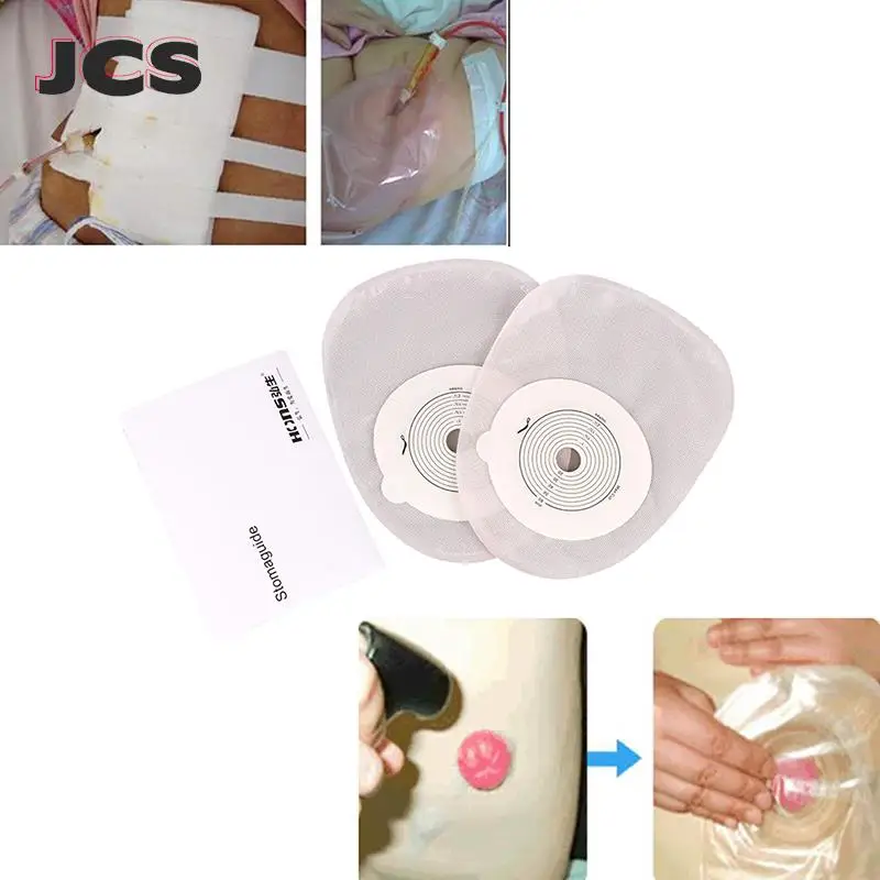 

10Pcs Ileostomy Stoma Drainable Pouches Ostomy Colostomy Bag Cut To Fit Medical