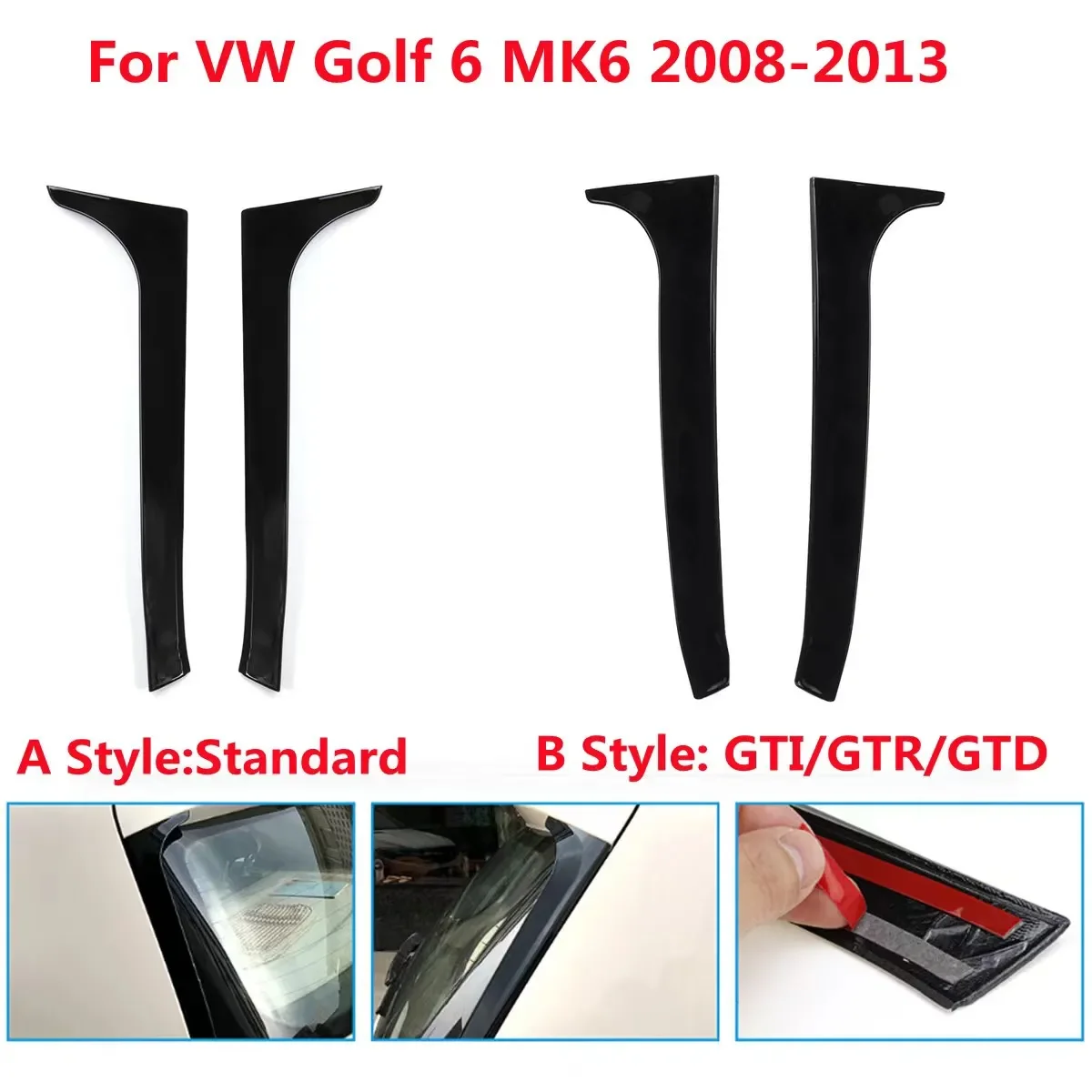 GTI &amp Standard 2008-2013 для VW Golf 6 MK6 GTR GTD R R20 Спойлер на заднее окно боковой багажник Canard