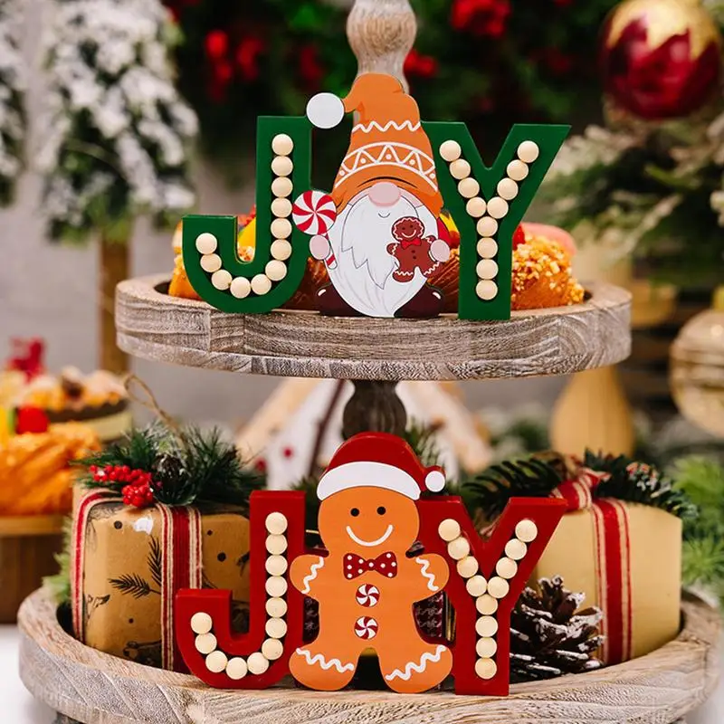 Милые гномы для стола JOY рождественские деревянные фигурки стол Центральная