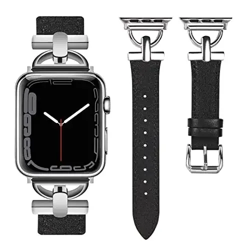 

Leather watch strap 44mm 45mm