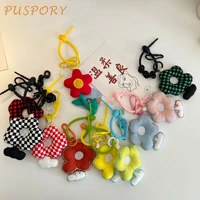 baby stroller pendant embroidered cute flower backpack pendant travel luggage ornaments creative girl collocation doll keychain