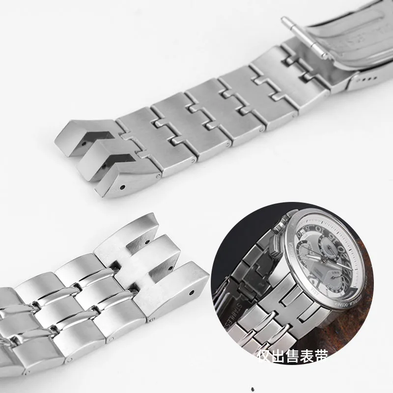 21mm Hot Sale Solid Stainless Steel Metal Watch Strap For Swatch YRS403  YRS412  YRS402 Metal Watch Band Bracelet Silver