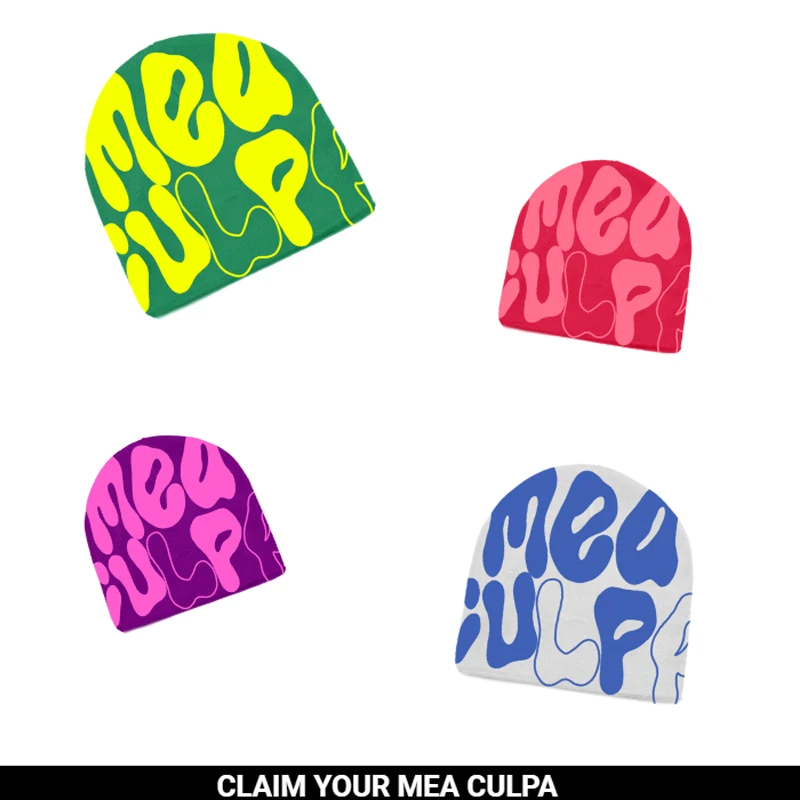 

2023 New Mea Culpas Beanie Bonnet Y2k 35Color Beanies Mea Culpa Women's Cap Winter for Women Hats Accessories