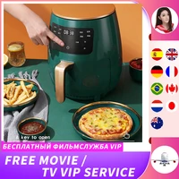 4 5l air fryer one touch screen with 8 cooking functions nonstick double pot black oilless air fryers oven
