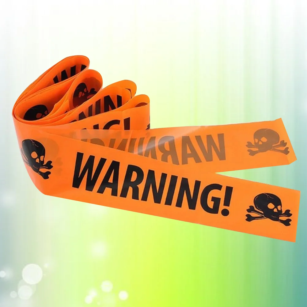 

2 Warning Tape Pattern Caution Tape Party Barrier Tape Party Supplies for Indoor Outdoor Decors ( Yellow )