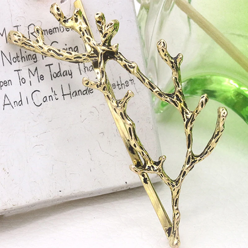 1 ~ 10 шт. модные заколки для волос женские металлические ветки и листья заколка