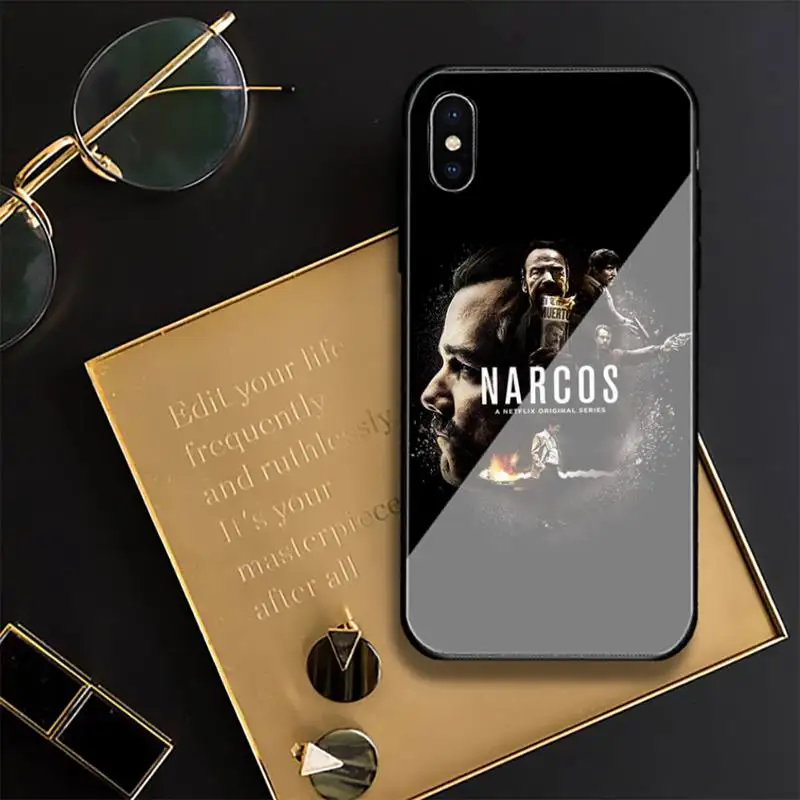 Чехол NARCOS из закаленного стекла для Iphone 11 12 13 Pro Max 7 8 Plus X Xr Xs |