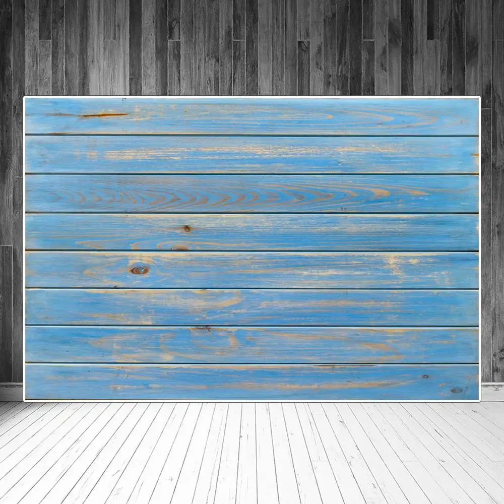 

Fade Blue Wooden Boards Photography Backdrops Decoration Old Planks Wall Floor Personalized Photobooth Photo Backgrounds Props
