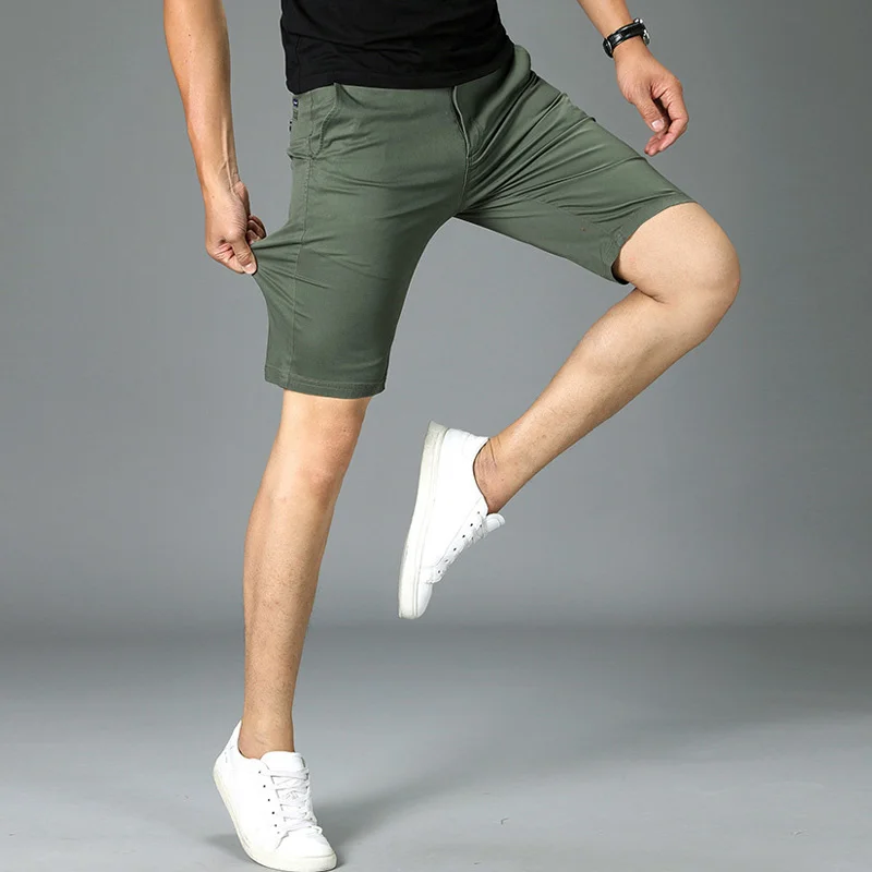 

Summer Casual Regular Cotton Breathable s bermuda masculina Mid-waist Knee Length Cargo Shorts Men Big Size