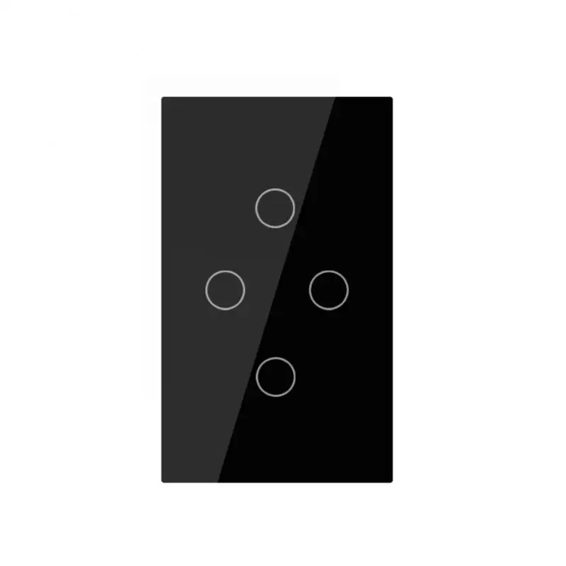 

Смарт-выключатель настенный сенсорный из закаленного стекла, 10 А, 4 клавиши