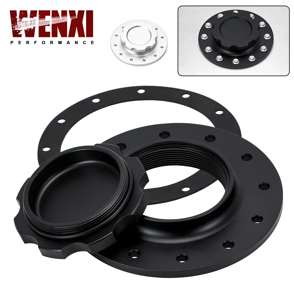 

Billet Aluminum Fuel Cell / Surge Tank Cap with 12 bolting holes with 3'' I.D.Opening For RI fuel cells WX-SLFCC-01SL