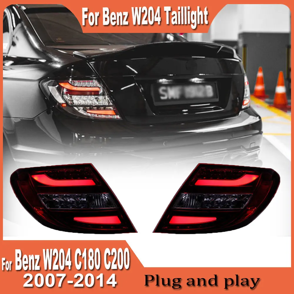 2 шт. автомобильные фары для Benz W204 C180 C200 светодиодный задний фонарь 2007-2014 C63