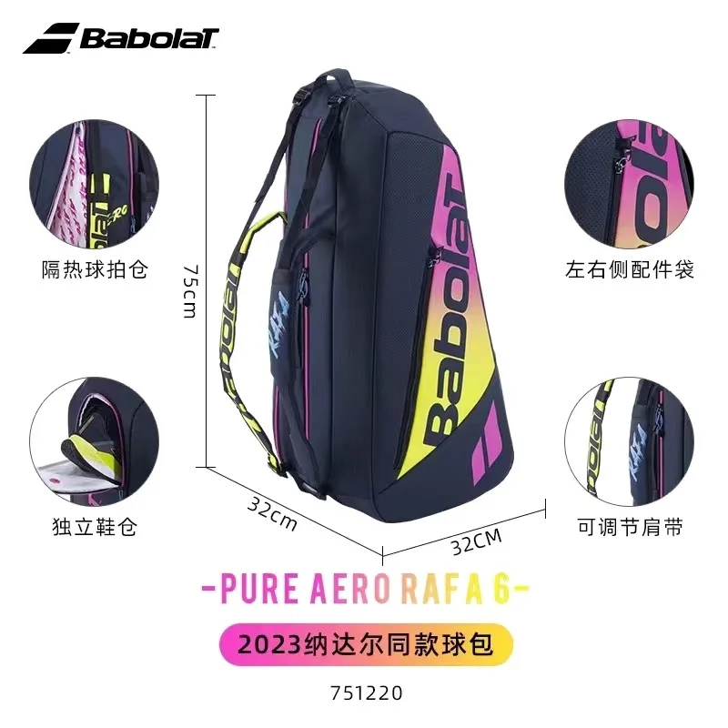 2023 Babolat Pure Aero Rafa теннисная сумка 6R 12R большая емкость взрослая стандартная модная