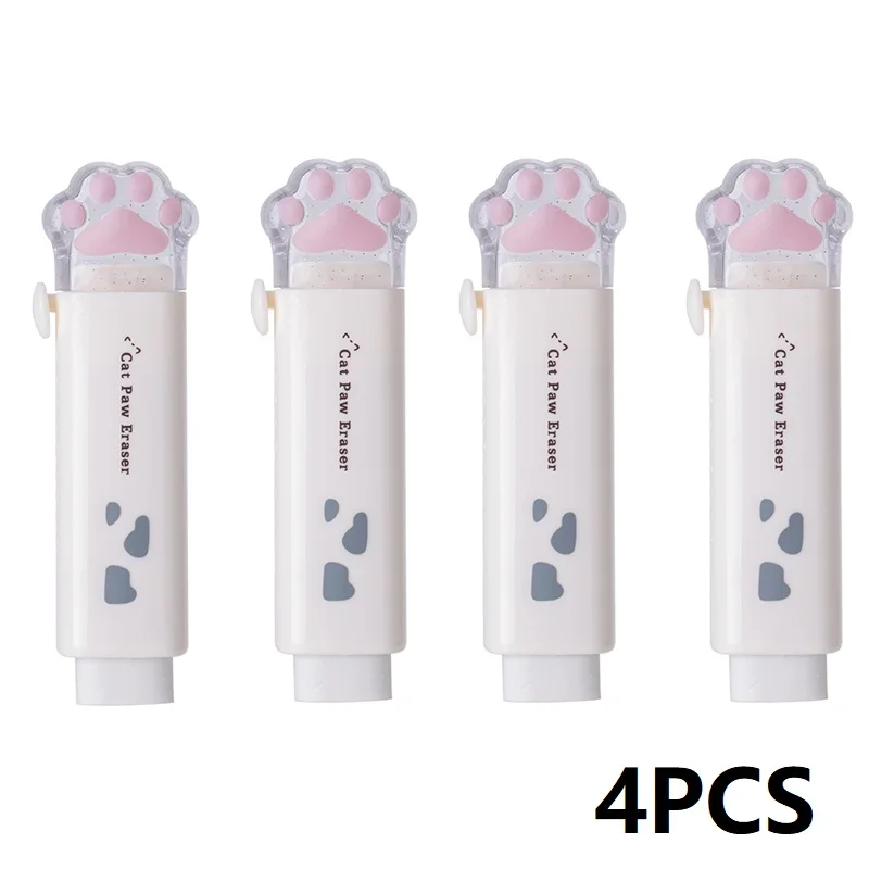 

4 шт., детский школьный резиновый ластик, карандаш, канцелярские принадлежности для школы, ластик для ног для детей, Kawaii ластик XPC01