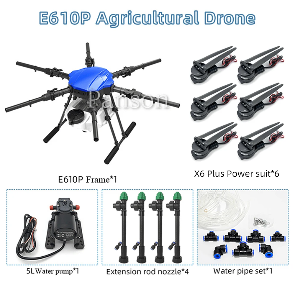 

Agriculture Drone EFT E610S E610P 10L 6 Axis 30 Inch Propeller Arm Spraying Gimbal System Folding Quadcopter Atomize