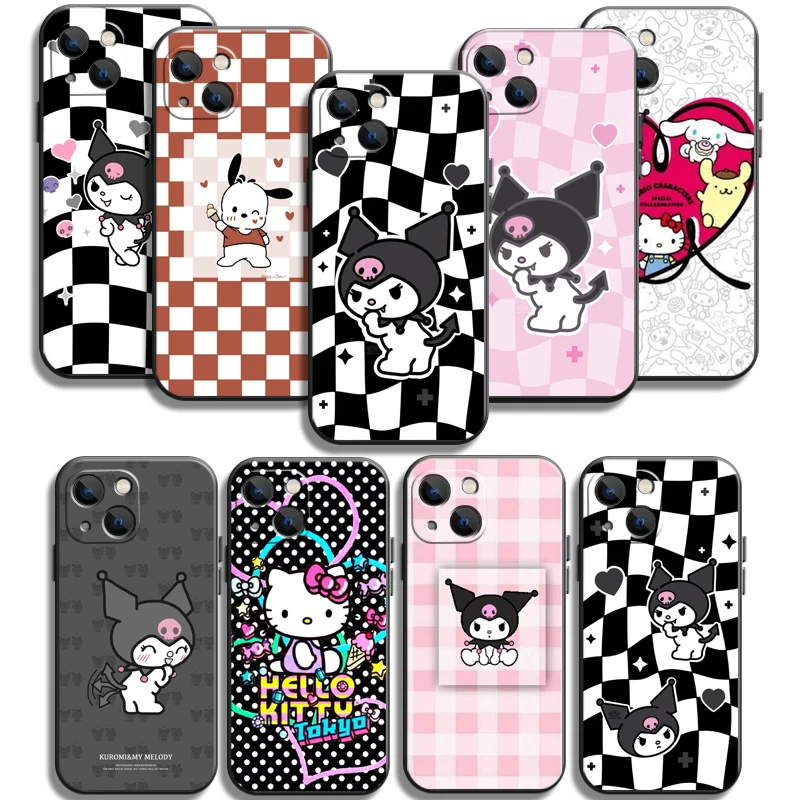 

Hello Kitty Kuromi Phone Cases For iPhone 11 12 Pro MAX 6S 7 8 Plus XS MAX 12 13 Mini X XR SE 2020 Carcasa Coque Soft TPU Funda