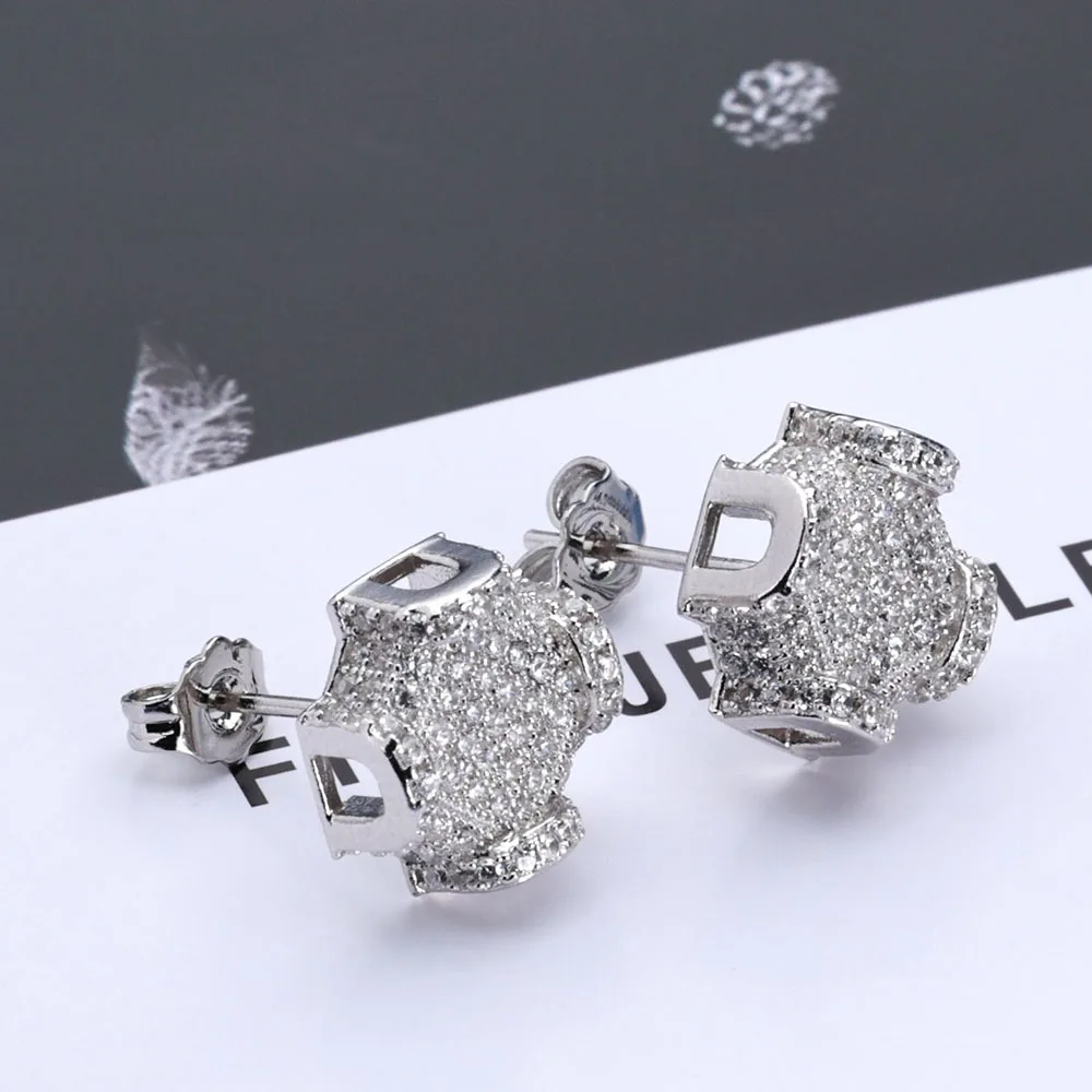ESKEEM ювелирные изделия 12 мм Iced Out Diamond VVS серьги с муассанитом мужские
