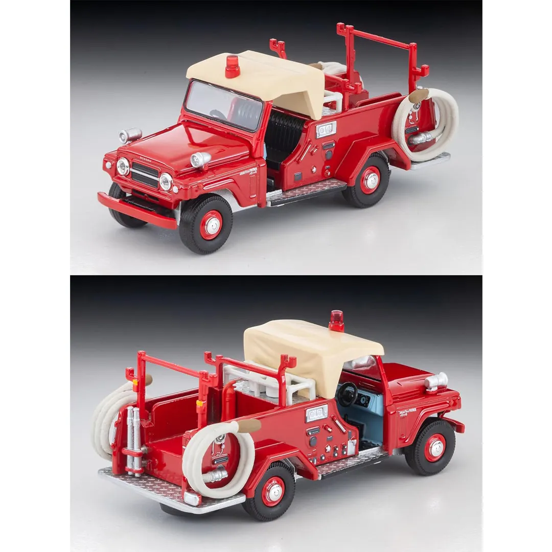 Фото Оригинальная коллекционная модель пожарной машины Tomytec Tomica Limited Vintage LV-31c Nissan Patrol Pump Fire Truck 1/64 с фигуркой, подарок для коллекционеров №3