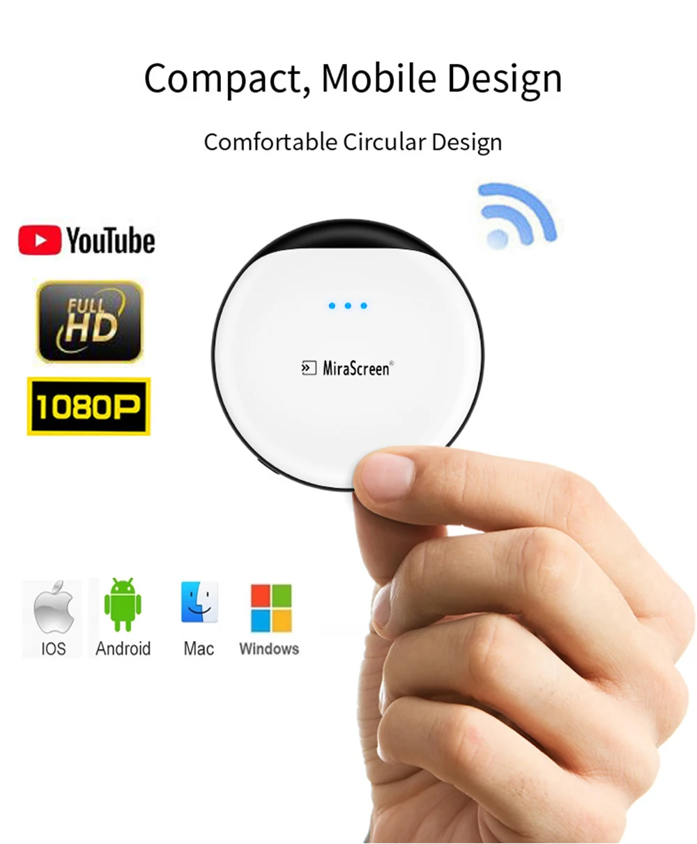 

1080P G23 TV Stick Full HD Wifi Mirascreen HDMI-compatible Wireless Display Dongle Receiver For IOS Android PC
