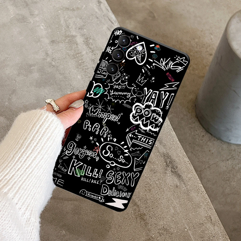 

For Samsung Galaxy S23 Street Graffiti Phone Case for Samsung Galaxy S23 S21 S22 Pro Plus S10 S20 Note 10 Ultra Covers