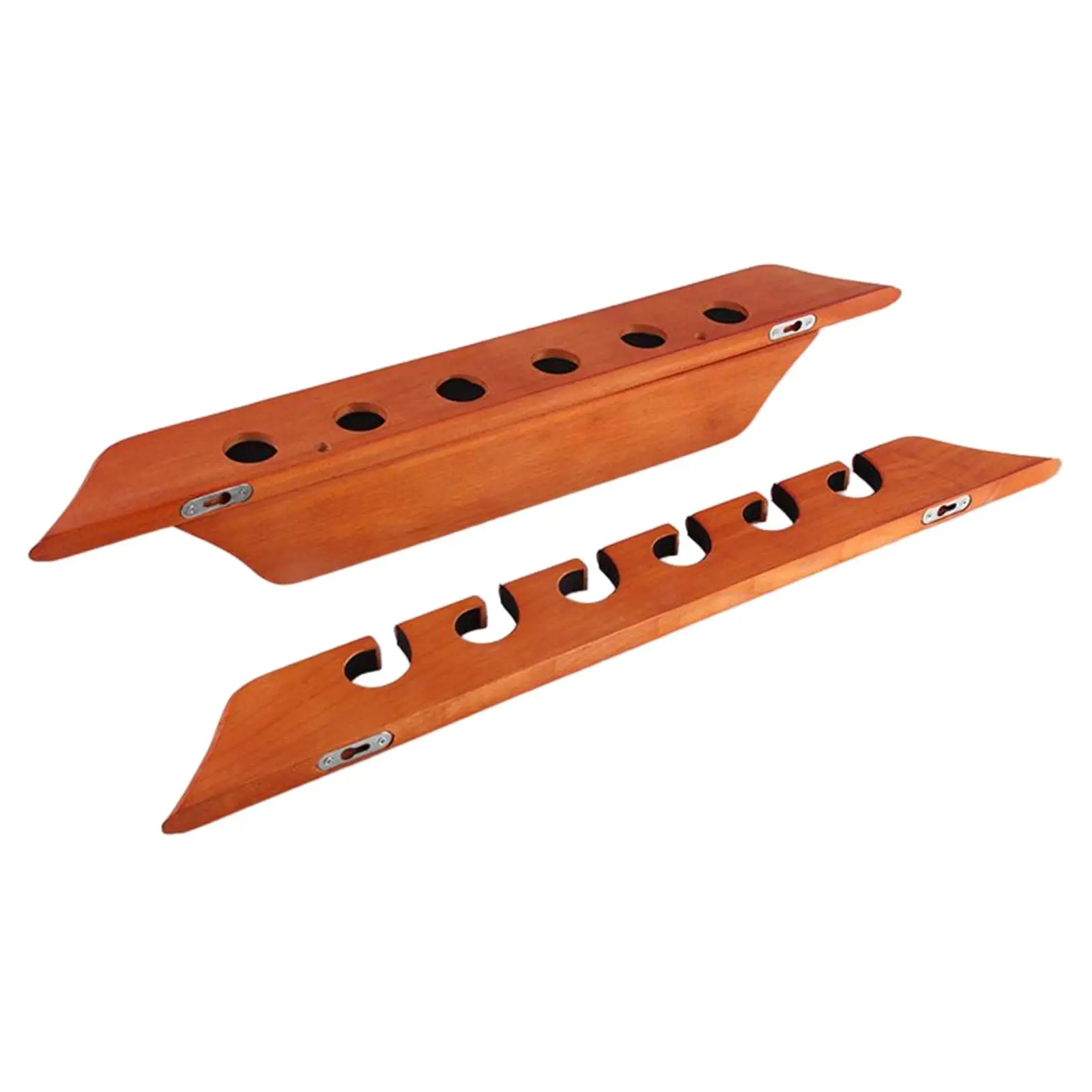 

1 Pair Fishing Rod Holders Horizontal Mount 6 Rods Garage Boat Vehicle Easy