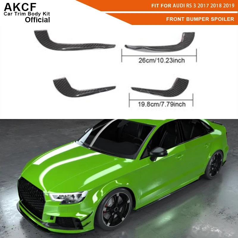 

Диффузор для переднего бампера Audi RS 3 2017-2019 FRP