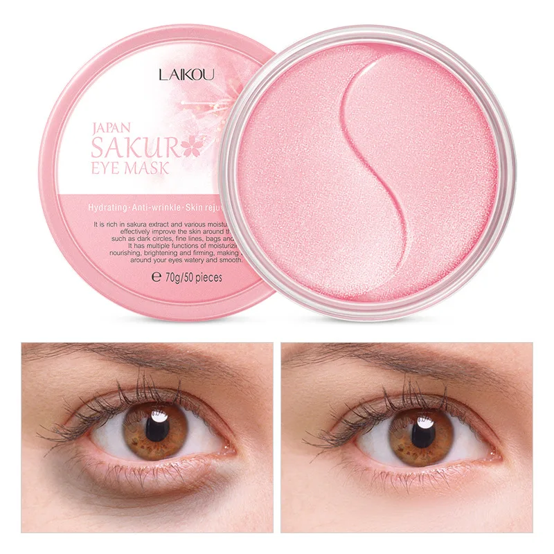 

LAIKOU Sakura Essence Collagen Eye Mask Moisturizing Gel Eye Patches Remove Dark Circles Anti Age Bag Eye Wrinkle Skin Care 70g