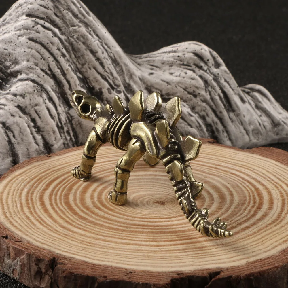 Двойная бронзовая скульптура акантостегозавр динозавр ископаемая игрушка
