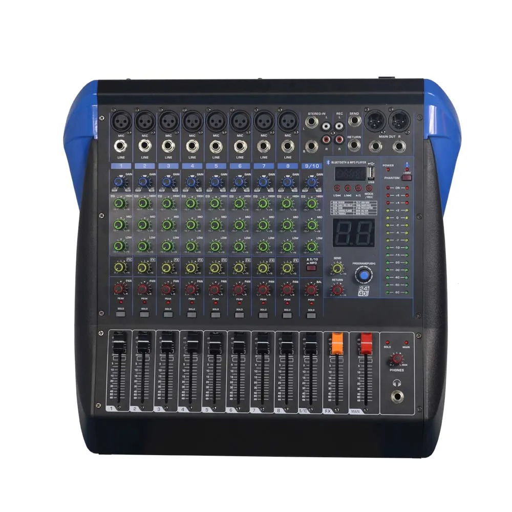 

10 channel stereo 99 dsp effects usb interface sound power audio mixer