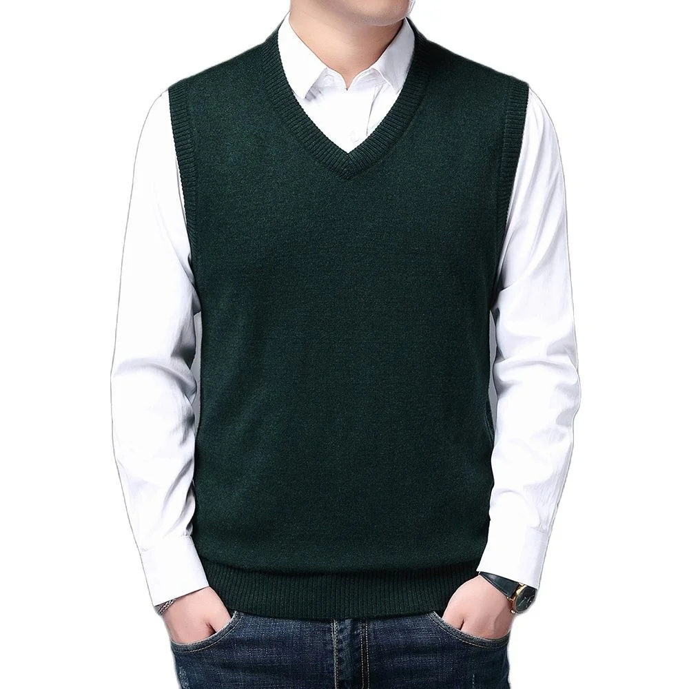 

2022 High Quality New Autum Winter Fashion Brand Knit Sleeveless Vest Pullover Mens Casual Sweaters Designer Woolen Mans Clothes