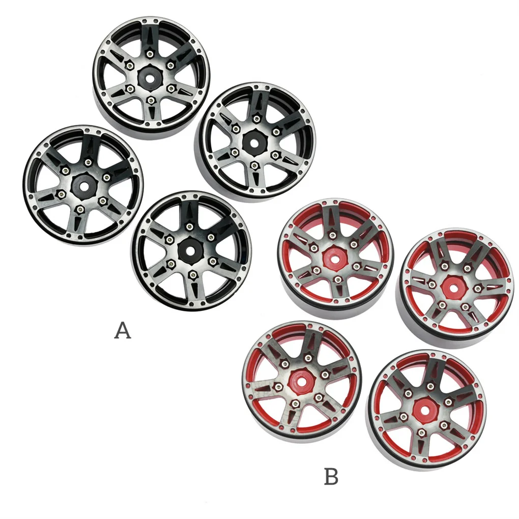 

4 Pieces RC Wheels Durable Crwler Cars Fittings Convenient Toy Motors Supplies Replacement for SCX10 90027 90028