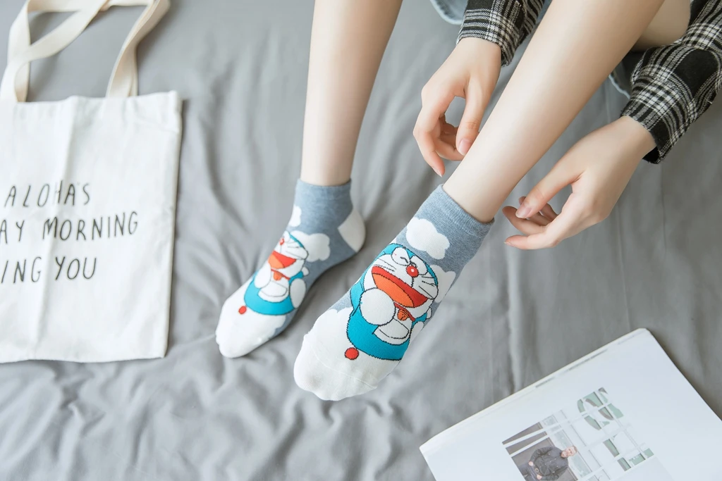 5 pairs of socks New Japanese cartoon women socks Anime cat cute harajuku funny happy socks  dropshipping  best novelty socks