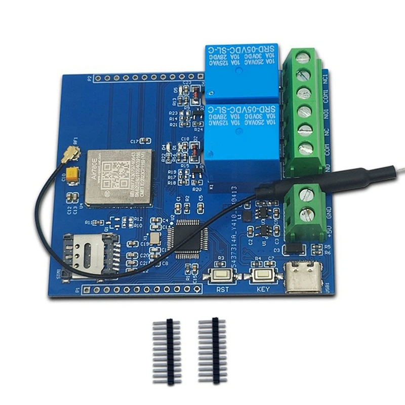 DC 5V STM32 4G Networked Dual-Way Relay Development Board Onboard AIR780E Module I/O Port