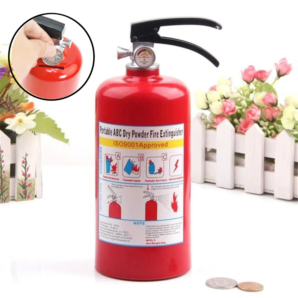 

Креативная копилка, огнетушитель, пластиковая коробка для экономии денег, банка, коробка для хранения монет, депозит для денег, детский пода...