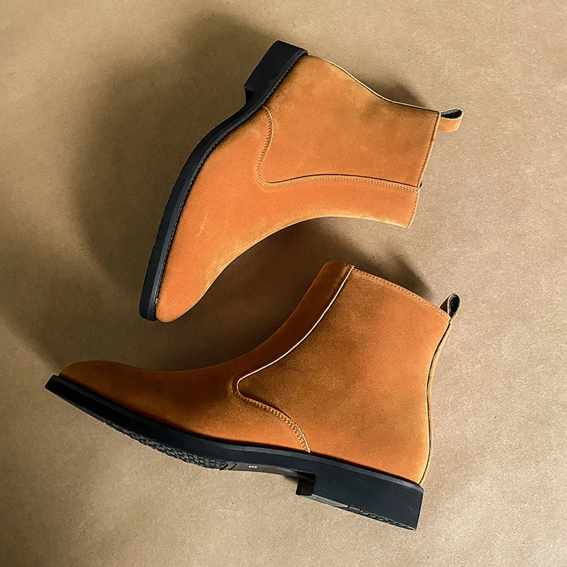 Замшевые мужские ботинки челси