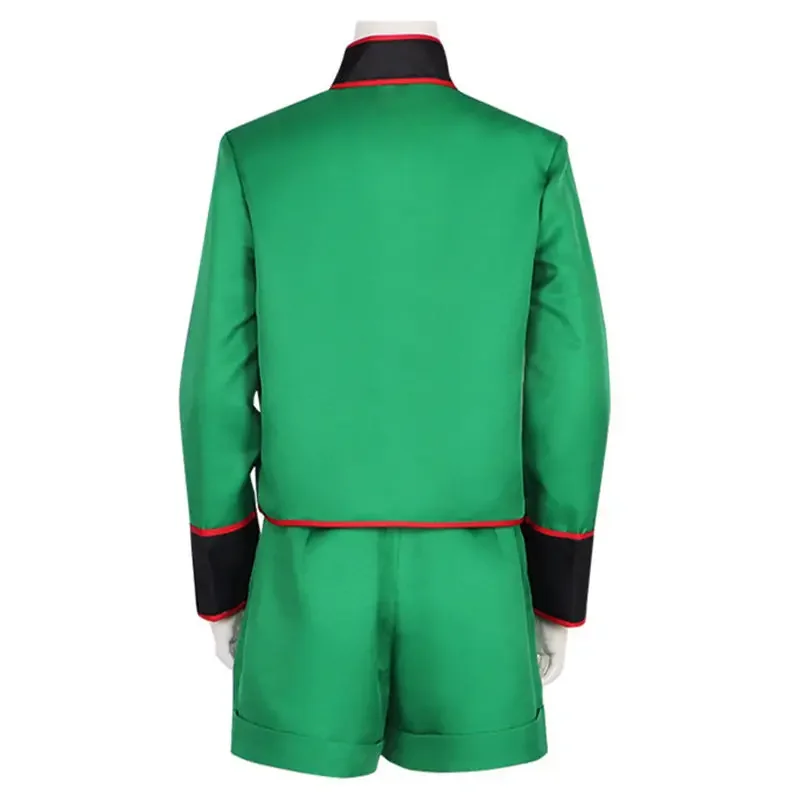 Gon Freecss Косплей Костюм Аниме Взрослые Мужские Рубашки Брюки Зеленые Костюмы